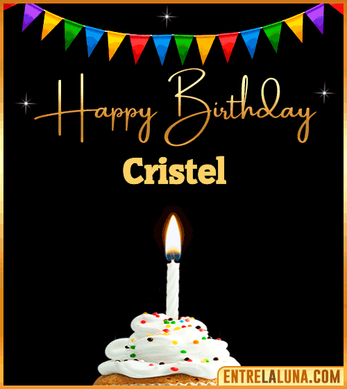 GiF Happy Birthday Cristel